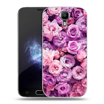 Пластиковый чехол на Doogee X9 Pro с принтом лавандовые розы