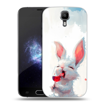 Пластиковый чехол на Doogee X9 Pro с принтом кролик зайчик Пластиковый чехол на Doogee X9 Pro с принтом кролик зайчик