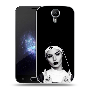 Пластиковый чехол на Doogee X9 Pro с принтом монашка