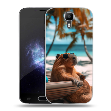 Пластиковый чехол на Doogee X9 Pro с принтом Капибара Пластиковый чехол на Doogee X9 Pro с принтом Капибара