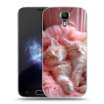 Пластиковый чехол на Doogee X9 Pro с принтом котята котики Пластиковый чехол на Doogee X9 Pro с принтом котята котики