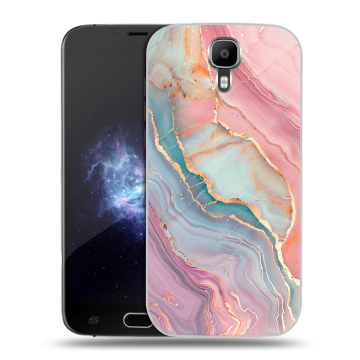 Пластиковый чехол на Doogee X9 Pro с принтом розовый мрамор Пластиковый чехол на Doogee X9 Pro с принтом розовый мрамор