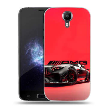Пластиковый чехол на Doogee X9 Pro с принтом Мерседес Mercedes AMG