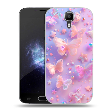 Пластиковый чехол на Doogee X9 Pro с принтом Бабочки