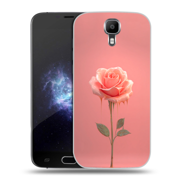 Пластиковый чехол на Doogee X9 Pro с принтом Розовая роза