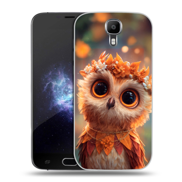 Пластиковый чехол на Doogee X9 Pro с принтом Милая сова