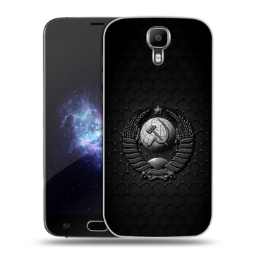 Пластиковый чехол на Doogee X9 Pro с принтом Герб Флаг СССР