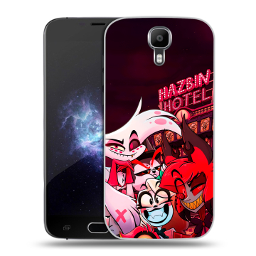 Пластиковый чехол на Doogee X9 Pro с принтом Hazbin Hotel Отель Хазбин