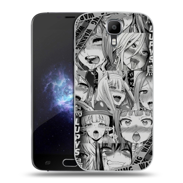 Пластиковый чехол на Doogee X9 Pro с принтом Ahegao Ахегао Аниме
