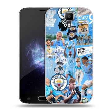 Пластиковый чехол на Doogee X9 Pro с принтом Man City Манчестер Сити
