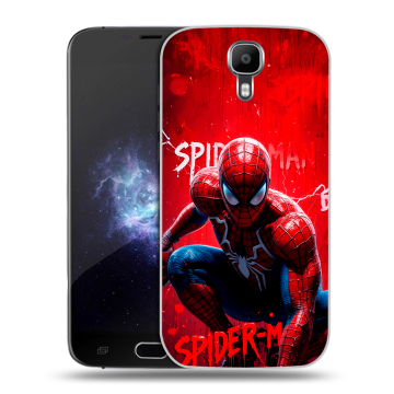 Пластиковый чехол на Doogee X9 Pro с принтом Spiderman Человек паук Пластиковый чехол на Doogee X9 Pro с принтом Spiderman Человек паук