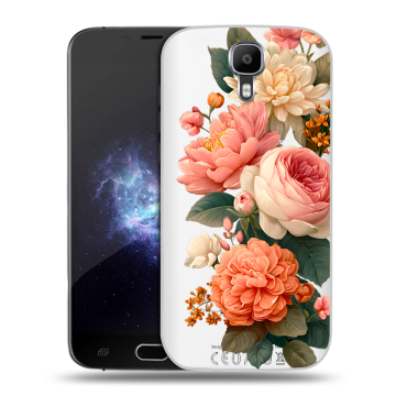 Пластиковый чехол на Doogee X9 Pro с принтом цветы