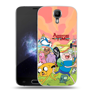 Пластиковый чехол на Doogee X9 Pro с принтом Adventure time Время приключений