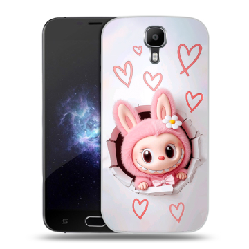 Пластиковый чехол на Doogee X9 Pro с принтом Labubu Лабубу