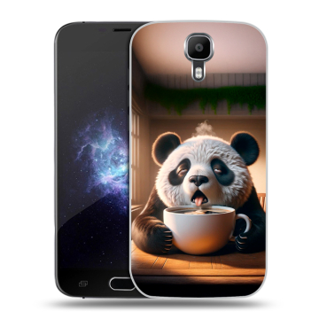 Пластиковый чехол на Doogee X9 Pro с принтом смешная панда