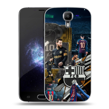 Пластиковый чехол на Doogee X9 Pro с принтом Messi Barcelona