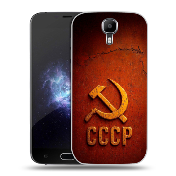 Пластиковый чехол на Doogee X9 Pro с принтом Флаг Герб СССР Пластиковый чехол на Doogee X9 Pro с принтом Флаг Герб СССР