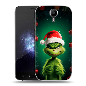 Пластиковый чехол на Doogee X9 Pro с принтом Гринч Новый год Рождество
