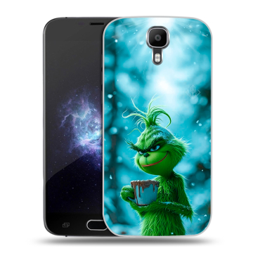 Пластиковый чехол на Doogee X9 Pro с принтом Новый год гринч