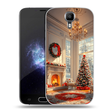 Пластиковый чехол на Doogee X9 Pro с принтом Новый год