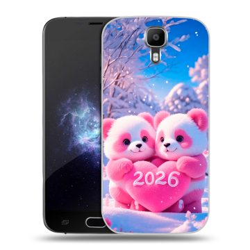 Пластиковый чехол на Doogee X9 Pro с принтом Новый год