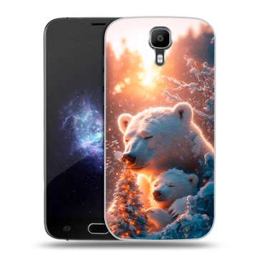Пластиковый чехол на Doogee X9 Pro с принтом Новый год
