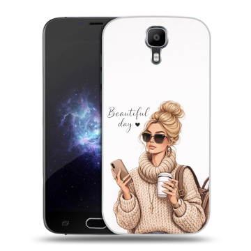 Пластиковый чехол на Doogee X9 Pro с принтом женский Пластиковый чехол на Doogee X9 Pro с принтом женский