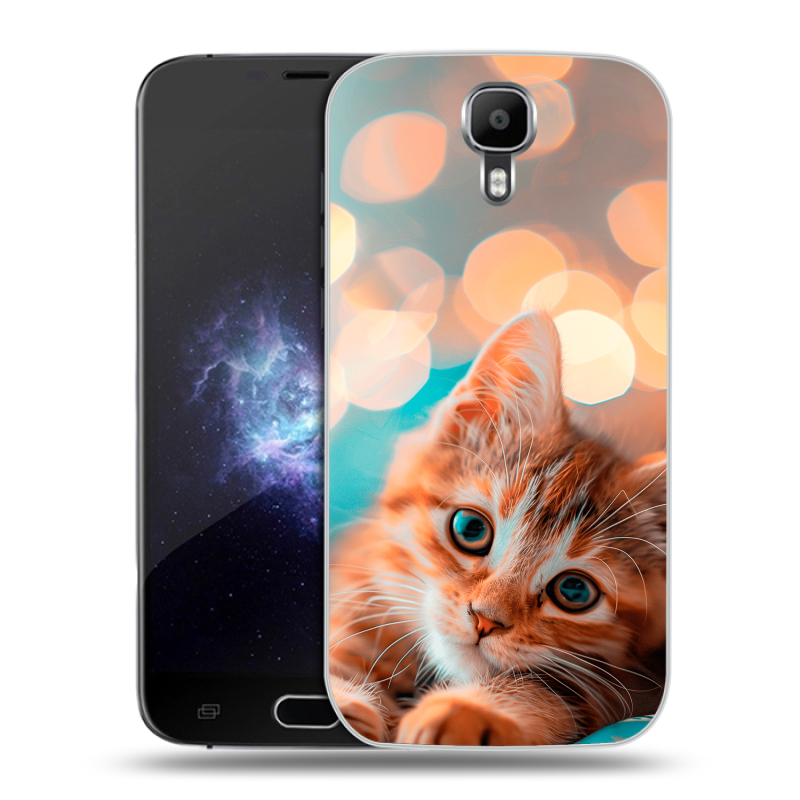 Пластиковый чехол на Doogee X9 Pro с принтом котик Пластиковый чехол на Doogee X9 Pro с принтом котик