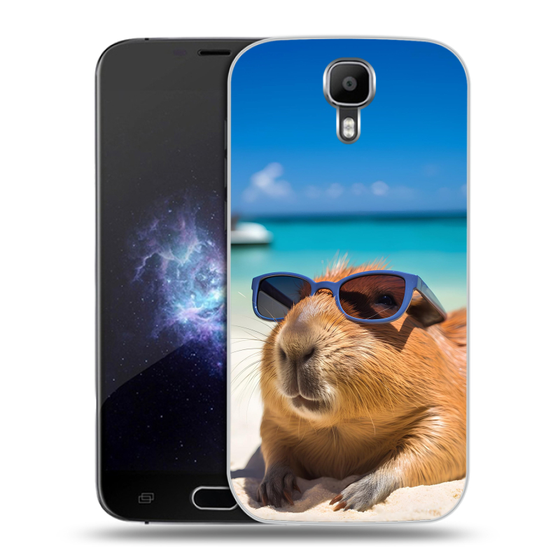 Пластиковый чехол на Doogee X9 Pro с принтом Капибара Пластиковый чехол на Doogee X9 Pro с принтом Капибара