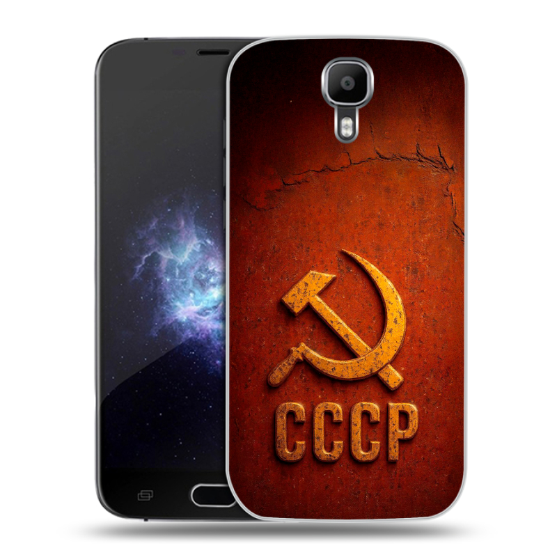Пластиковый чехол на Doogee X9 Pro с принтом Флаг Герб СССР Пластиковый чехол на Doogee X9 Pro с принтом Флаг Герб СССР