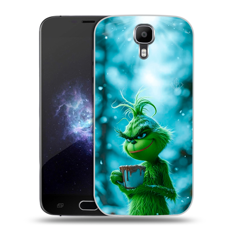 Пластиковый чехол на Doogee X9 Pro с принтом Новый год гринч Пластиковый чехол на Doogee X9 Pro с принтом Новый год гринч