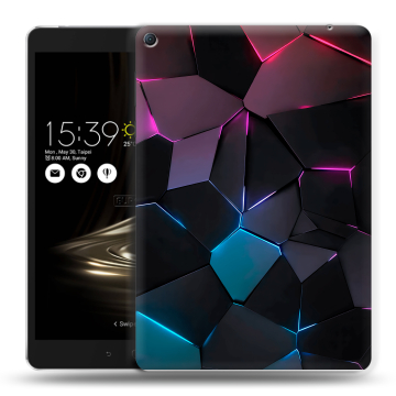 Силиконовый чехол на планшета Asus ZenPad 3S 10 LTE с принтом Геометрия неона Силиконовый чехол на планшета Asus ZenPad 3S 10 LTE с принтом Геометрия неона