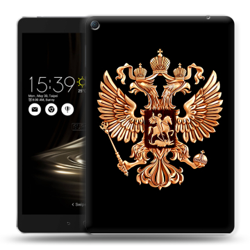Силиконовый чехол на Asus ZenPad 3S 10 LTE с принтом Герб России золотой