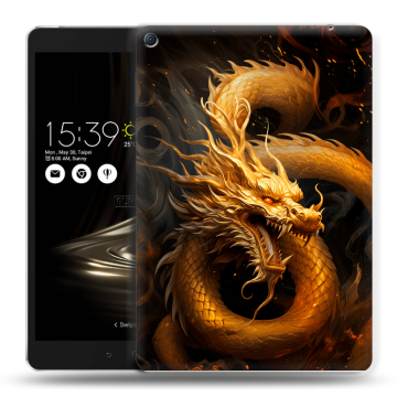 Силиконовый чехол на Asus ZenPad 3S 10 LTE с принтом Золотой дракон