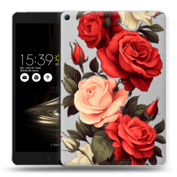 Силиконовый чехол на Asus ZenPad 3S 10 LTE с принтом Розы