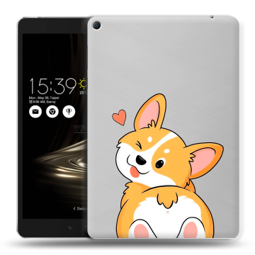 Силиконовый чехол на Asus ZenPad 3S 10 LTE с принтом Корги