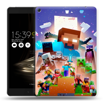Силиконовый чехол на Asus ZenPad 3S 10 LTE с принтом Майнкрафт Minecraft