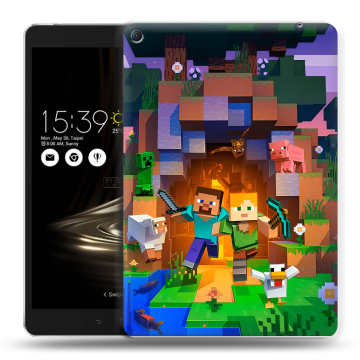 Силиконовый чехол на Asus ZenPad 3S 10 LTE с принтом Майнкрафт Minecraft