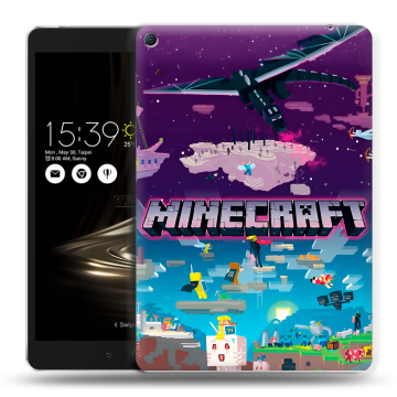 Силиконовый чехол на Asus ZenPad 3S 10 LTE с принтом Майнкрафт Minecraft