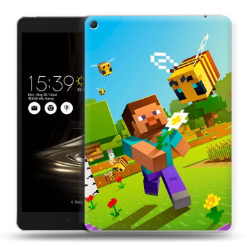 Силиконовый чехол на Asus ZenPad 3S 10 LTE с принтом Майнкрафт Minecraft