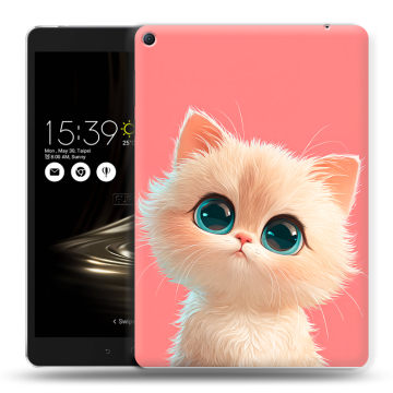 Силиконовый чехол на Asus ZenPad 3S 10 LTE с принтом Розовый котенок Силиконовый чехол на Asus ZenPad 3S 10 LTE с принтом Розовый котенок
