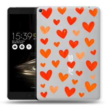 Силиконовый чехол на Asus ZenPad 3S 10 LTE с принтом Сердечки Силиконовый чехол на Asus ZenPad 3S 10 LTE с принтом Сердечки