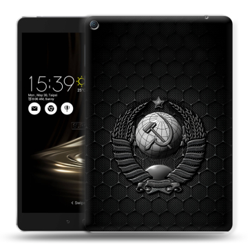 Силиконовый чехол на Asus ZenPad 3S 10 LTE с принтом Герб Флаг СССР