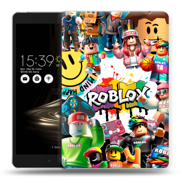 Силиконовый чехол на Asus ZenPad 3S 10 LTE с принтом Roblox Роблокс