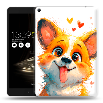 Силиконовый чехол на Asus ZenPad 3S 10 LTE с принтом корги