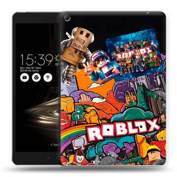 Силиконовый чехол на Asus ZenPad 3S 10 LTE с принтом Roblox Роблокс