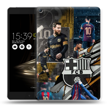 Силиконовый чехол на Asus ZenPad 3S 10 LTE с принтом Messi Barcelona
