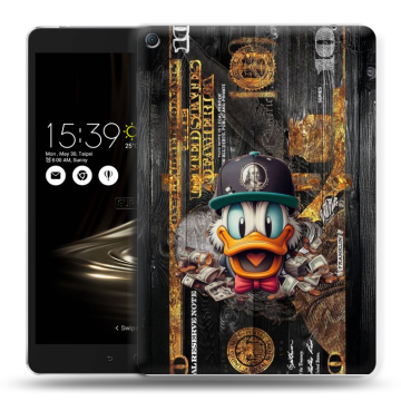 Силиконовый чехол на Asus ZenPad 3S 10 LTE с принтом Дональд Дак Доллар