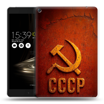 Силиконовый чехол на Asus ZenPad 3S 10 LTE с принтом Флаг Герб СССР