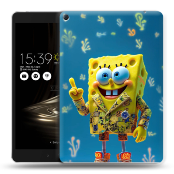 Силиконовый чехол на Asus ZenPad 3S 10 LTE с принтом Спанч боб Спанчбоб